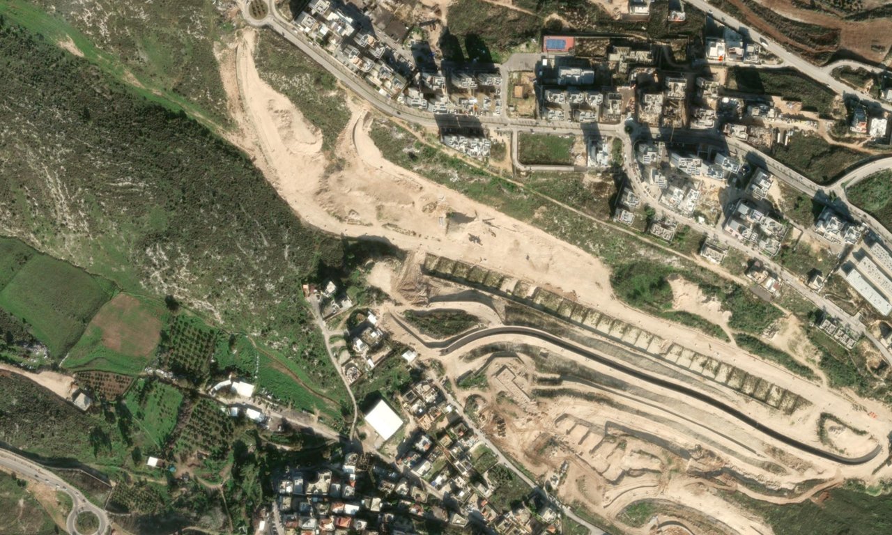 צילום לוויין של שכונת הגליל בנצרת